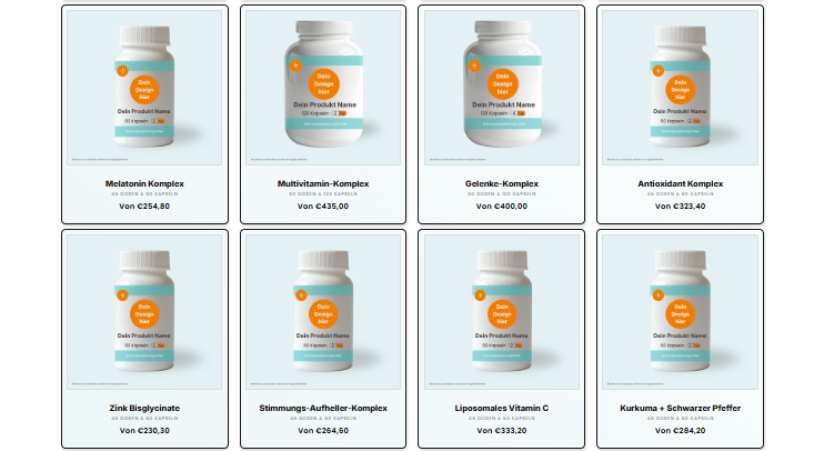 Produktauswahl White Label
